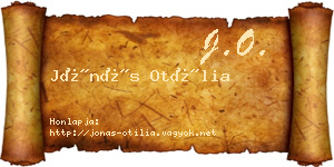 Jónás Otília névjegykártya