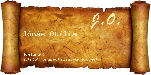 Jónás Otília névjegykártya