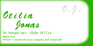 otilia jonas business card