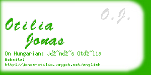 otilia jonas business card